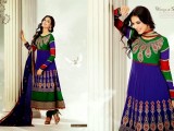 Bollywood Actress Anarkali Embroidered Frocks 2013-2014