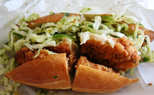 Fried Chicken Sandwiches with Cole Slaw