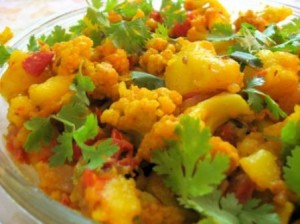 Aaloo Gobi  Vegetable (  Potato Cauliflower Curry) Recipe  in English