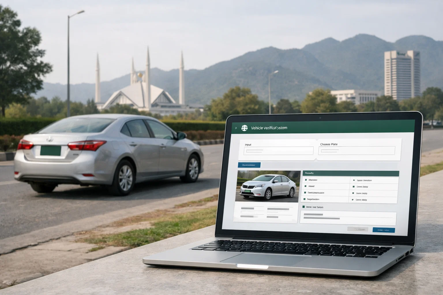 Online vehicle verification system for Islamabad