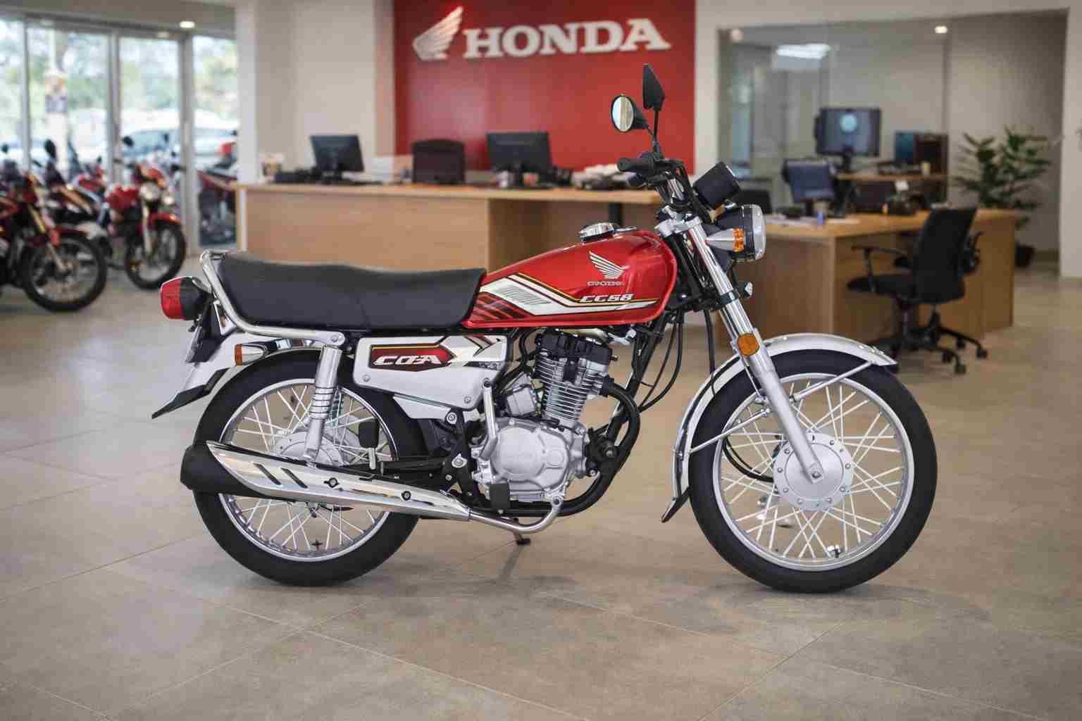 Honda CG 125 2026 red model side view
