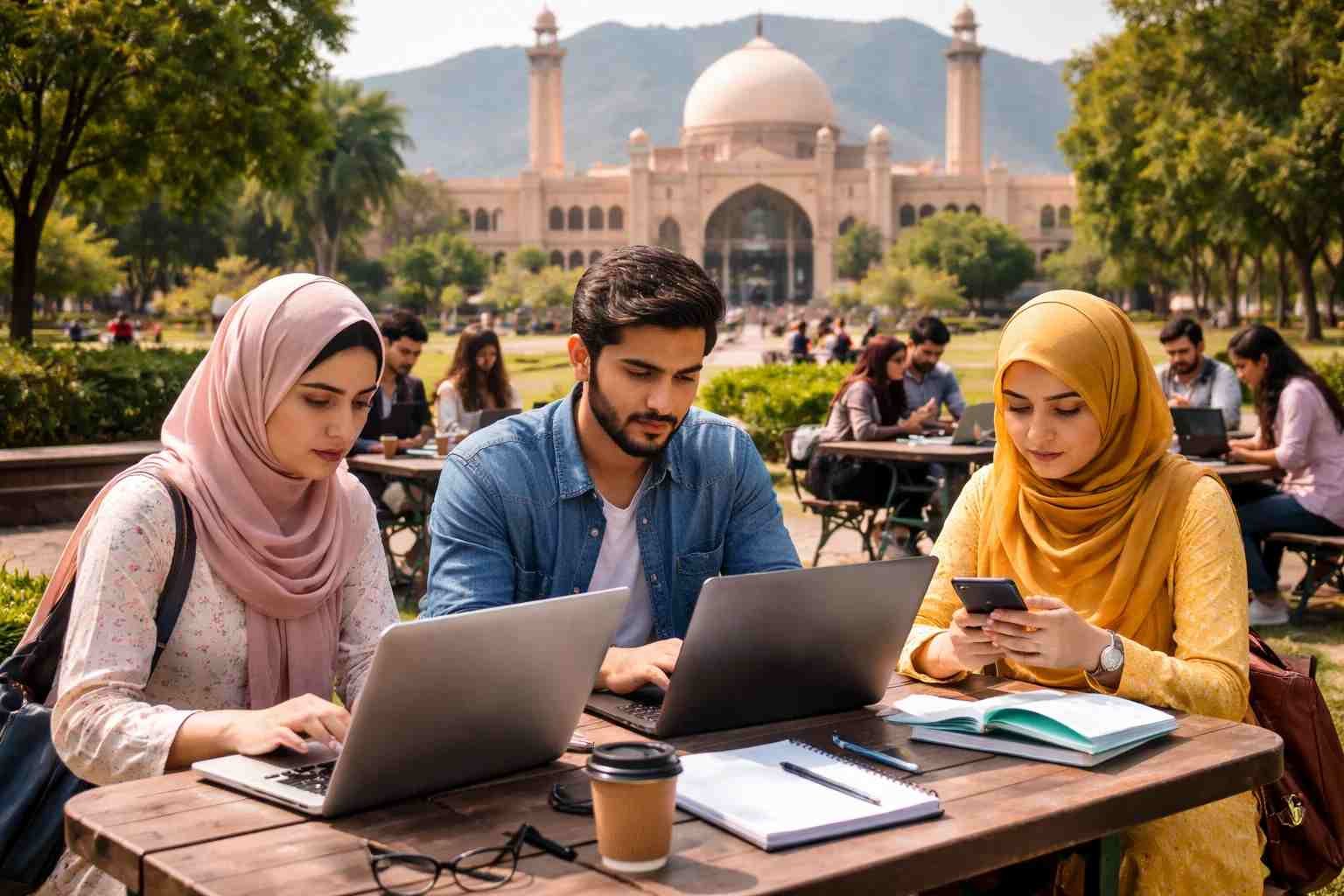 Students applying for AIOU admission online Pakistan