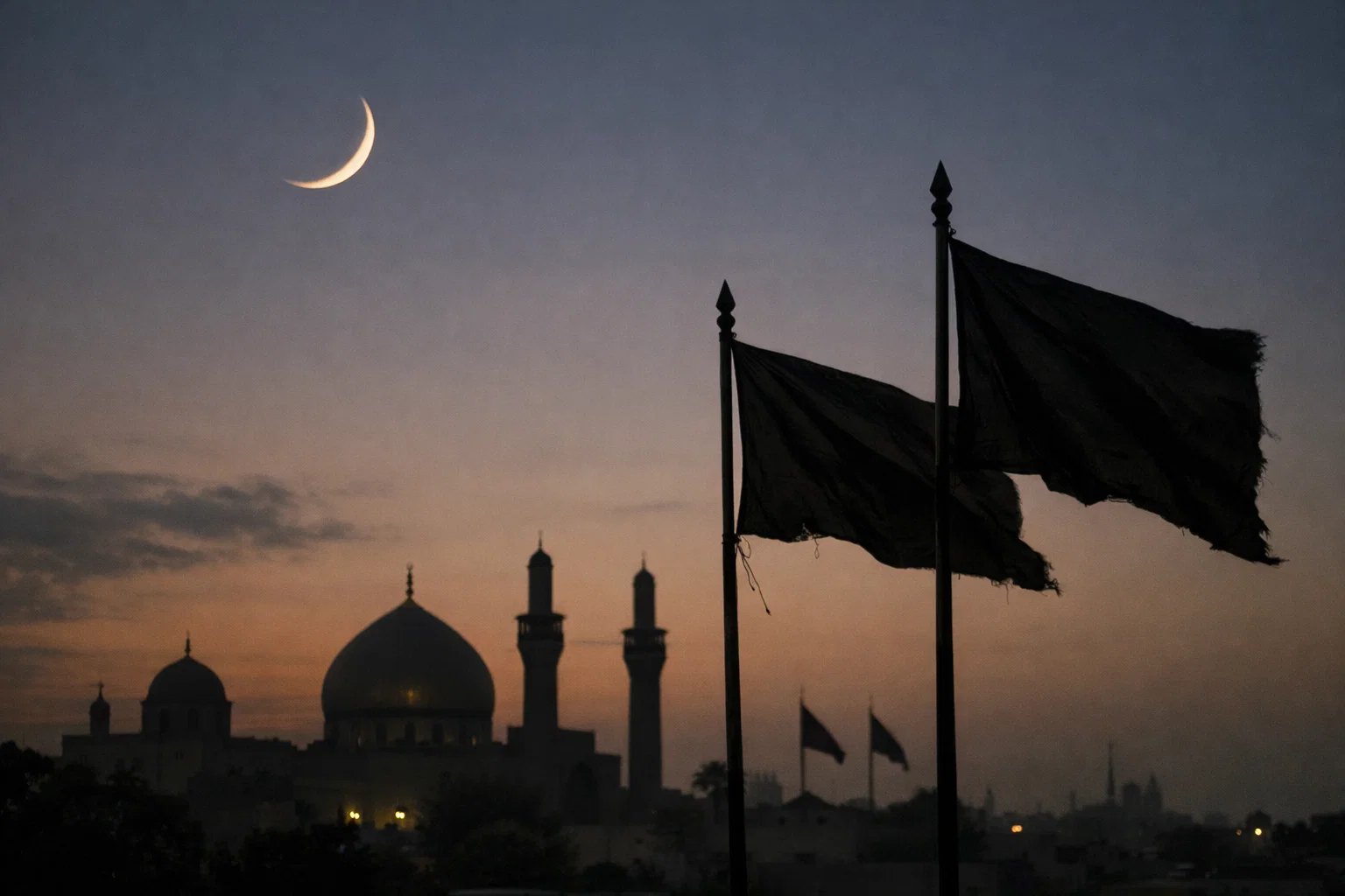 Crescent moon and Ashura symbolism