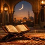 Open Quran in mosque during Ramadan